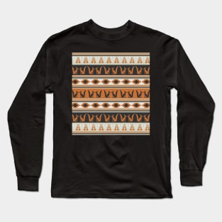 Foxes with ethnic shapes Long Sleeve T-Shirt